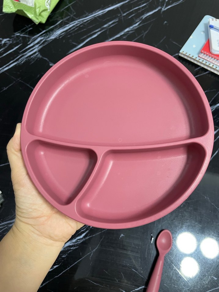 Koyu Pembe Bebek Mama Önlüğü - Görsel 5