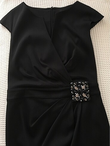 38 Beden siyah Renk Roman siyah elbise sıfır