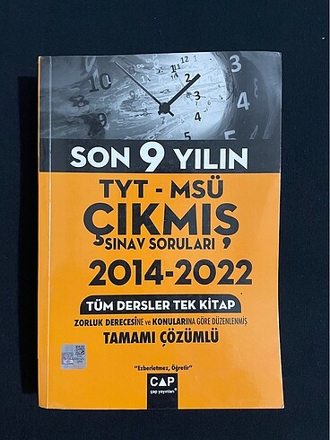 ÇIKMIŞ SORULAR ÇAP YAYINLARI