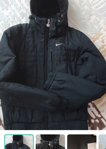 Nike Siyah Kapusonlu Sisme Mont