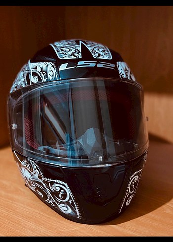 LS2 Siyah Baskılı Motosiklet Kaskı S beden - Görsel 8