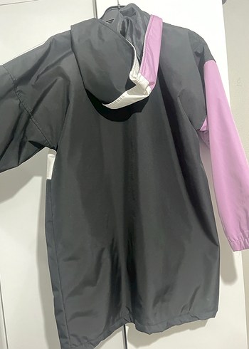 Düğmeli Renk Bloklu Midi Yağmurluk - Görsel 3