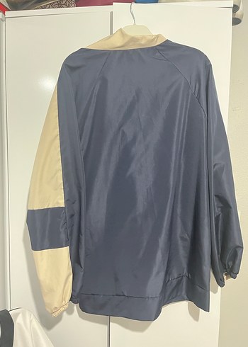 Gri Mavi Yüksek Yakalı Fermuarlı Kadın Ceket - Görsel 2