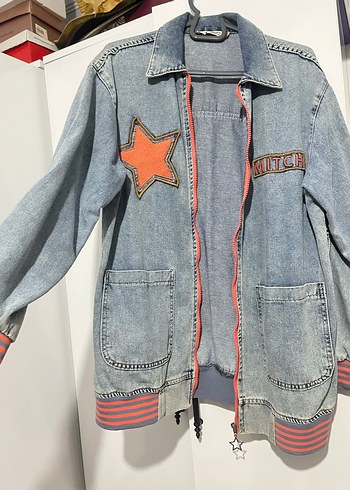 Nakışlı Kadın Midi Denim Ceket - Görsel 2