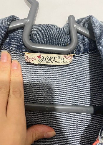 Nakışlı Kadın Midi Denim Ceket - Görsel 4