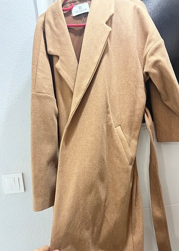 Kahverengi Uzun Süet Kadın Kaban - Görsel 4