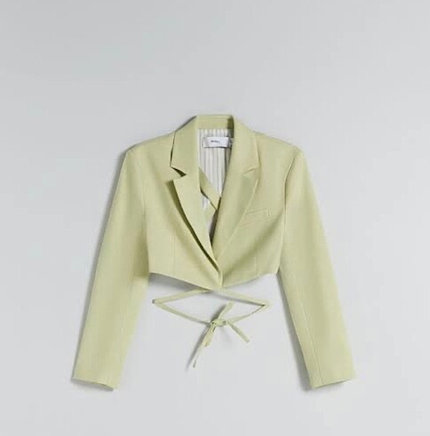 Bershka crop blazer