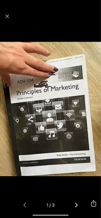Principles of Marketing, baskı kalın kitap