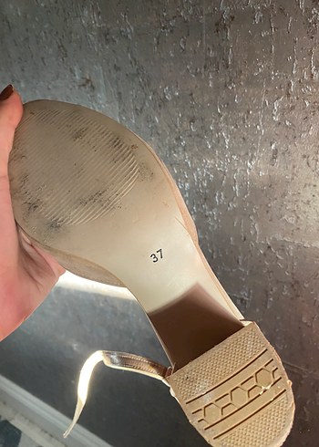 37 Beden ten rengi Renk Bej Süet Stiletto Topuklu Kadın Ayakkabı