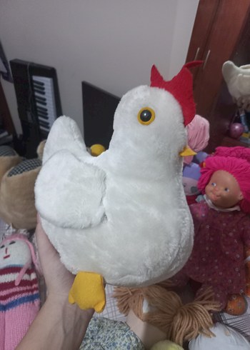 Beyaz Peluş Tavuk Oyuncak
