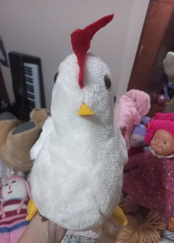 Beden Beyaz Peluş Tavuk Oyuncak