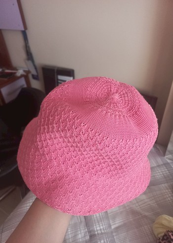 Beden pembe Renk Pembe Örgü Kumaş Bohem Kadın Şapka