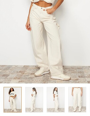 Ekru Baggy Jean