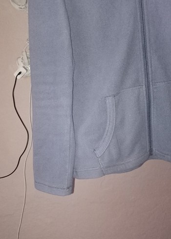 Kapüşonlu Fermuarlı Gri Ceket - Görsel 3