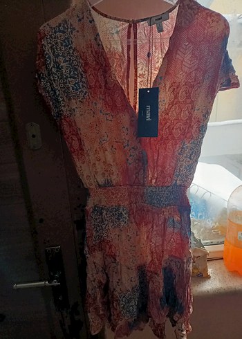 Bohem Tarz Çok Renkli Midi Kadın Elbise - Görsel 2