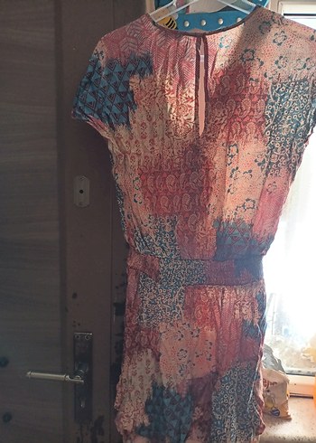 Bohem Tarz Çok Renkli Midi Kadın Elbise - Görsel 7