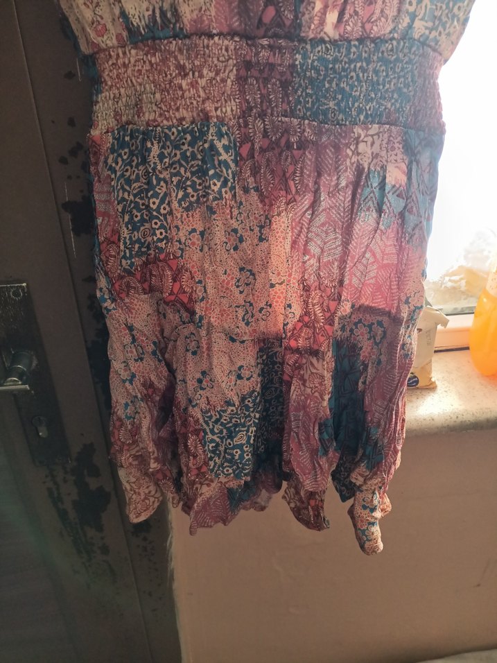 Bohem Tarz Çok Renkli Midi Kadın Elbise - Görsel 3