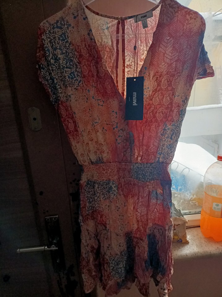 Bohem Tarz Çok Renkli Midi Kadın Elbise - Görsel 2