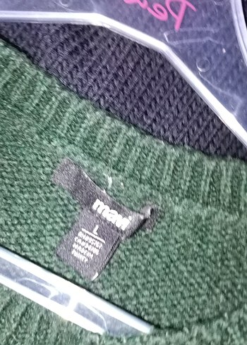 Kadın Örgü Uzun Kollu Yeşil Kazak - Görsel 6