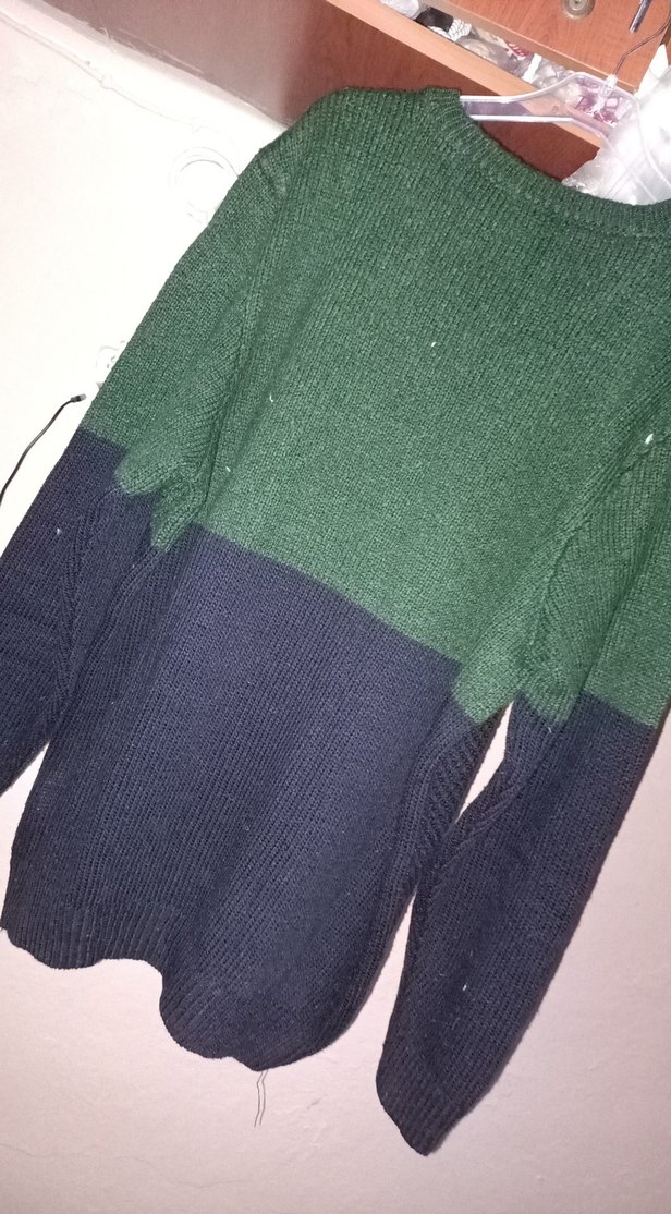 Kadın Örgü Uzun Kollu Yeşil Kazak - Görsel 5