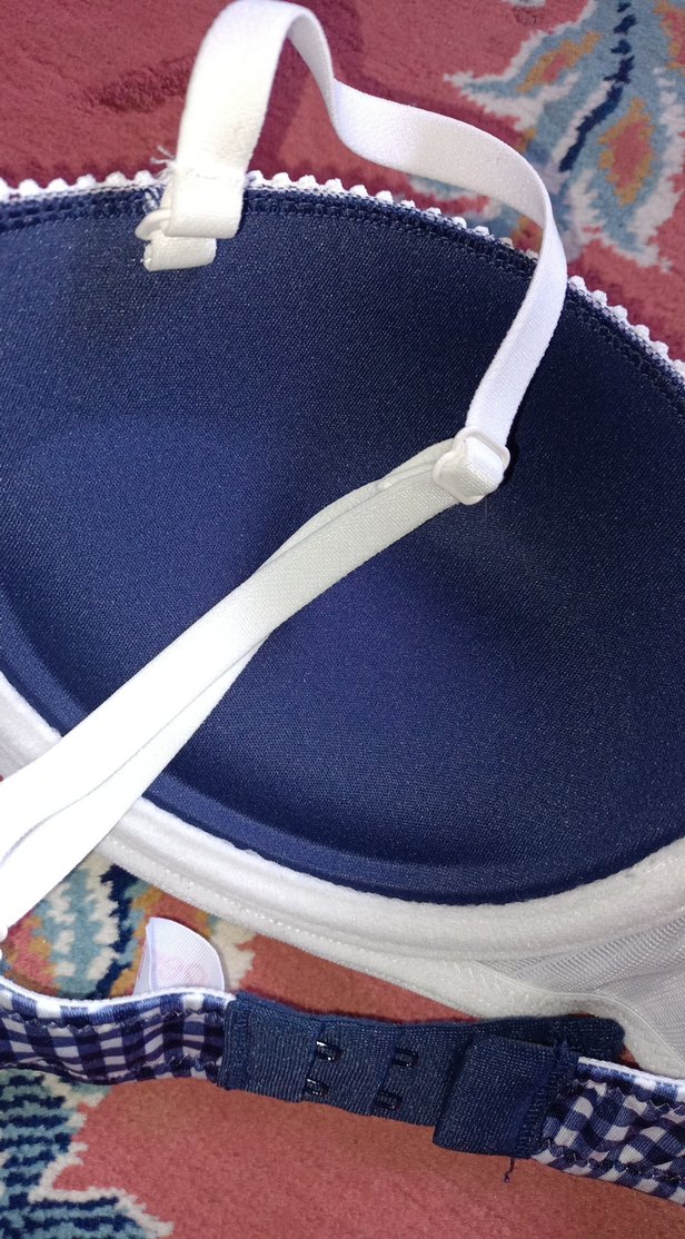 Nakışlı Mavi Vintage Bohem Sütyen - Görsel 5