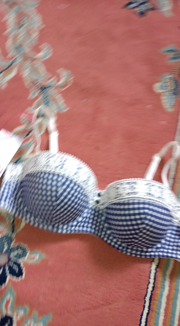 Nakışlı Mavi Vintage Bohem Sütyen - Görsel 2