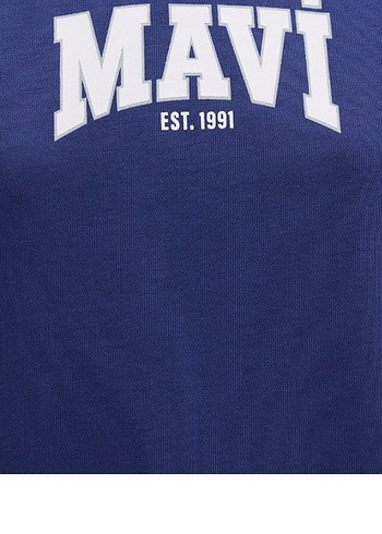 Mavi Baskılı Kadın Sweatshirt - Görsel 8