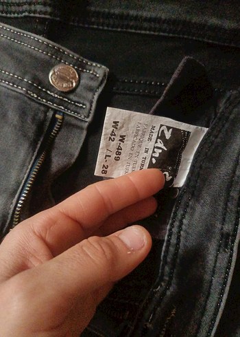 Gri Loose Fit Kadın Midi Jean - Görsel 5