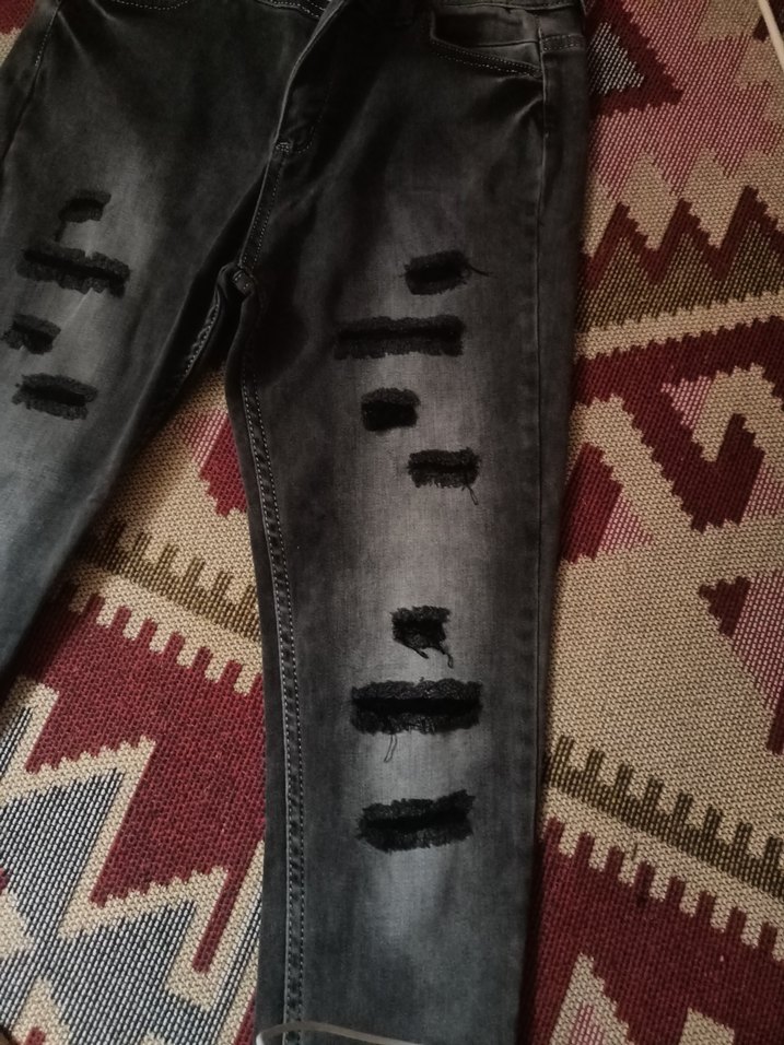 Gri Loose Fit Kadın Midi Jean - Görsel 3