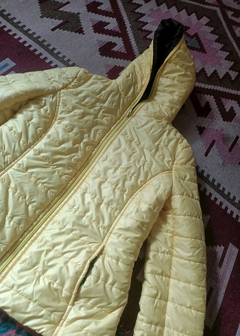 Sarı Fermuarlı Kadın Mont - Görsel 3