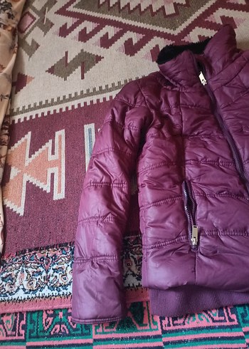 Bordo Fermuarlı Kadın Kışlık Mont - Görsel 3