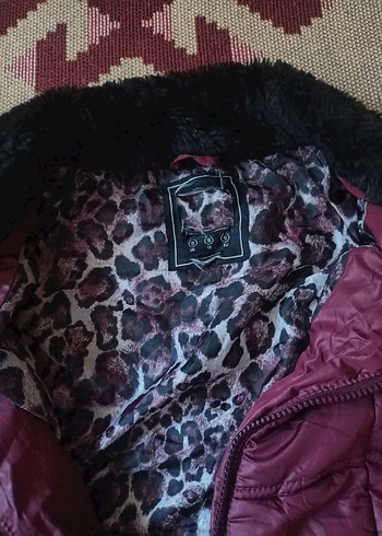 Bordo Fermuarlı Kadın Kışlık Mont - Görsel 5