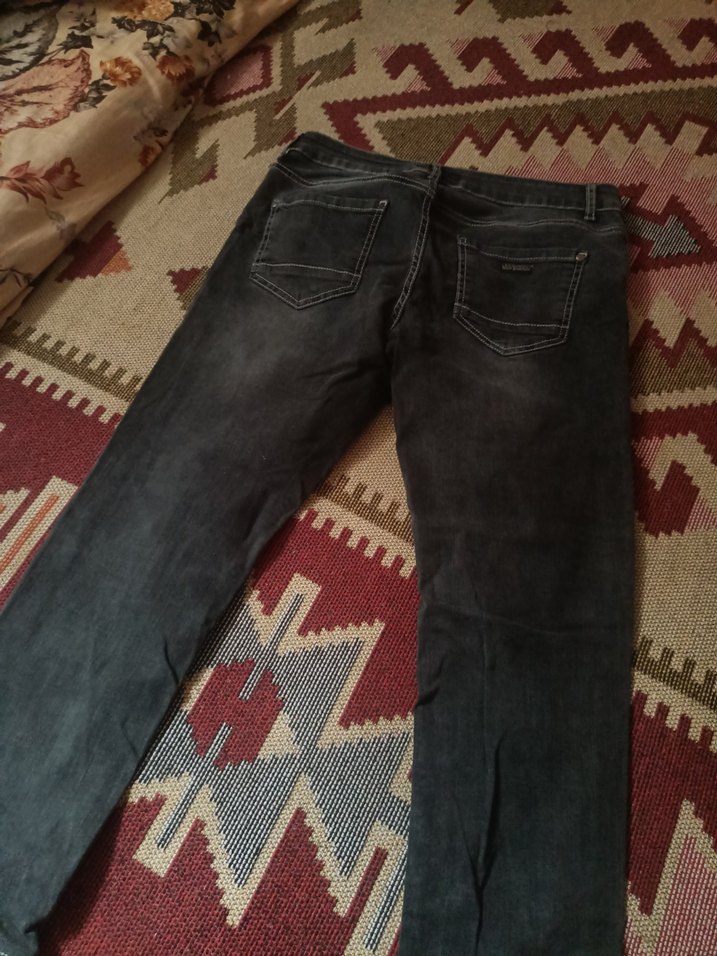 Siyah Bağcıklı Grunge Tarzı Kadın Denim Pantolon - Görsel 4