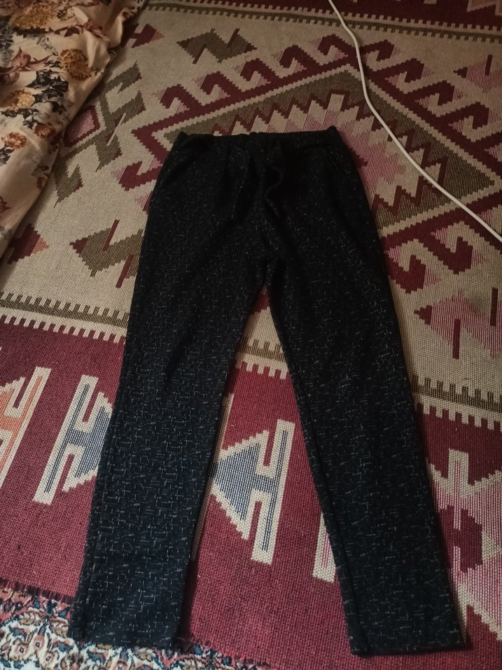 Gri Örme Kadın Rahat Kesim Pantolon - Görsel 2