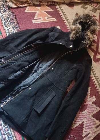 Kürklü Siyah Kadın Ceket - Görsel 3