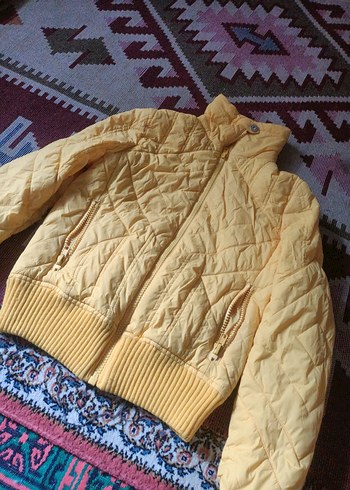 Sarı Fermuarlı Kadın Mont - Görsel 2