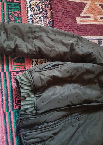 Fermuarlı Gri Kadın Ceket Yüksek Yakalı - Görsel 3