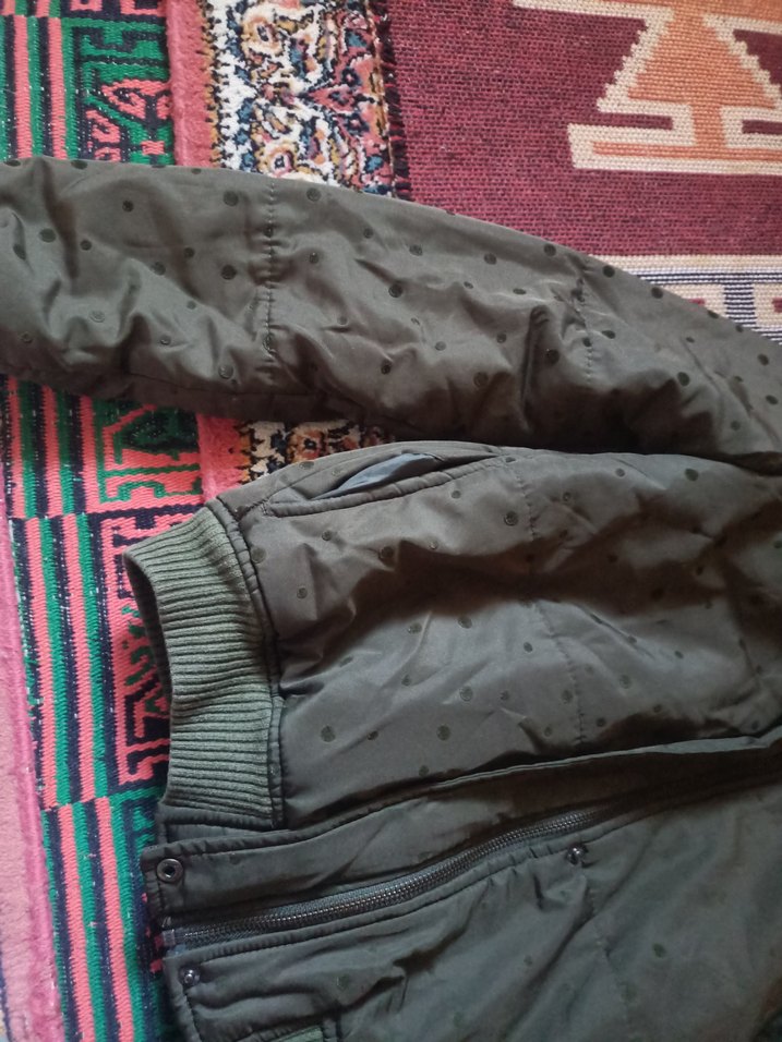 Fermuarlı Gri Kadın Ceket Yüksek Yakalı - Görsel 3