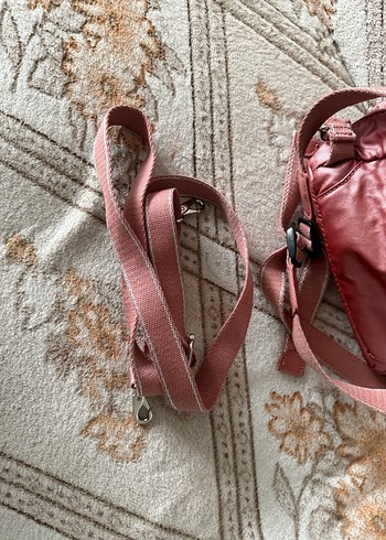 Beden pembe Renk Kipling Pembe Deri Kadın Sırt Çantası
