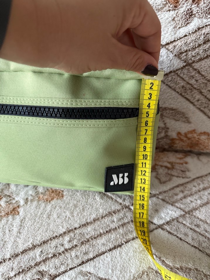 Muni Bum Bag Fermuarlı Yeşil Kadın Çapraz Çanta - Görsel 4