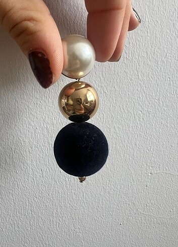 3 lü top küpe - Görsel 3