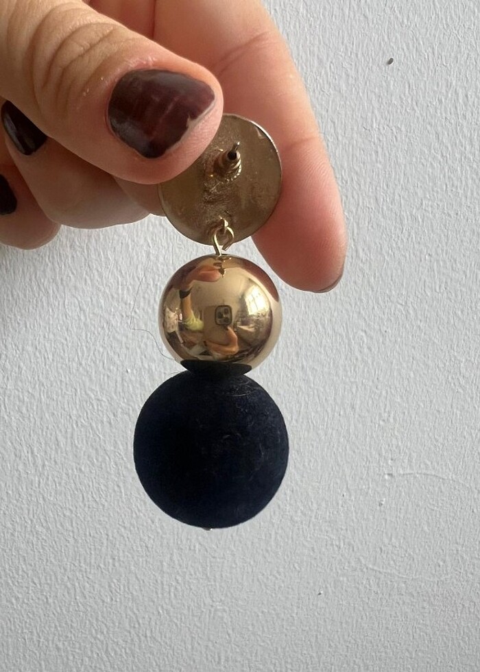 3 lü top küpe  - Görsel 4