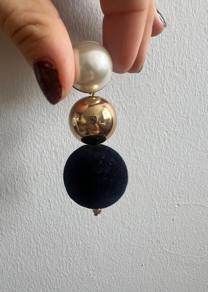 3 lü top küpe  - Görsel 3