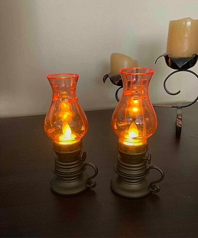 Mini dekoratif pilli gaz lambası