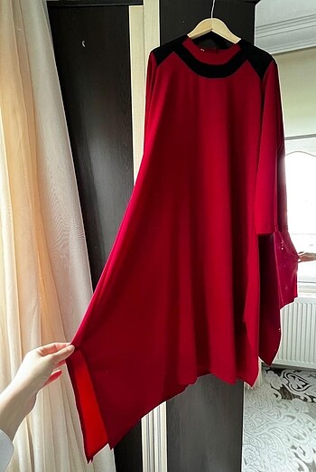 Tozlu Kırmızı uzun elbise