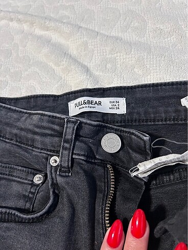 Pull and Bear pull&bear cropped fit ispanyol paça pantolon