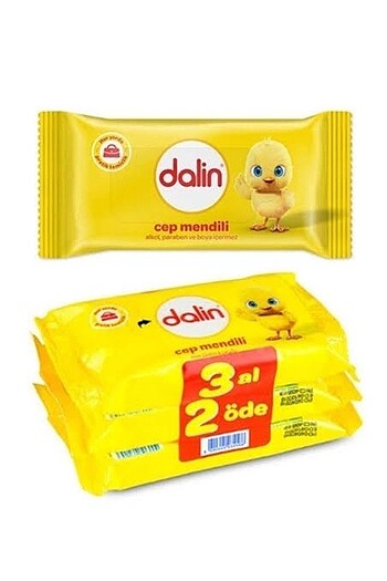 Diğer DALİN 3LÜ CEP MENDİL KLASİK