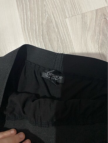 Topshop Siyah pileli etek