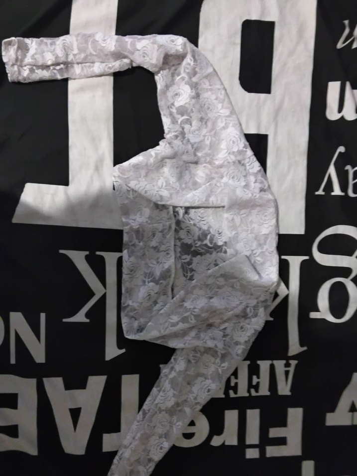 Beyaz Dantel Uzun Kollu Bolero - Görsel 2