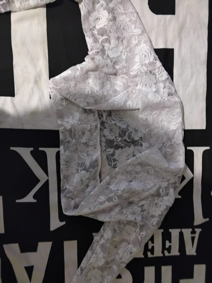 Beyaz Dantel Uzun Kollu Bolero - Görsel 3